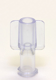 Female luer lock tubing connector .140 I.D. Material: PVC. Model 1280