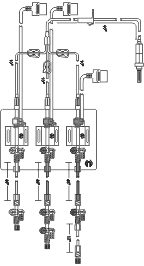 Deltran® Blood Pressure Transducer System (Trifurcated) - Includes: Micro Administration Set (Trifurcated), three DPT's mounted on an organizer, 48" Yellow Pressure Tubing, 48" Blue Pressure Tubing, 48" Red Pressure Tubing, 12" Clear Pressure Tubing, four 3-Way Stopcocks, and a 4-Way Stopcock. Model DP3-400